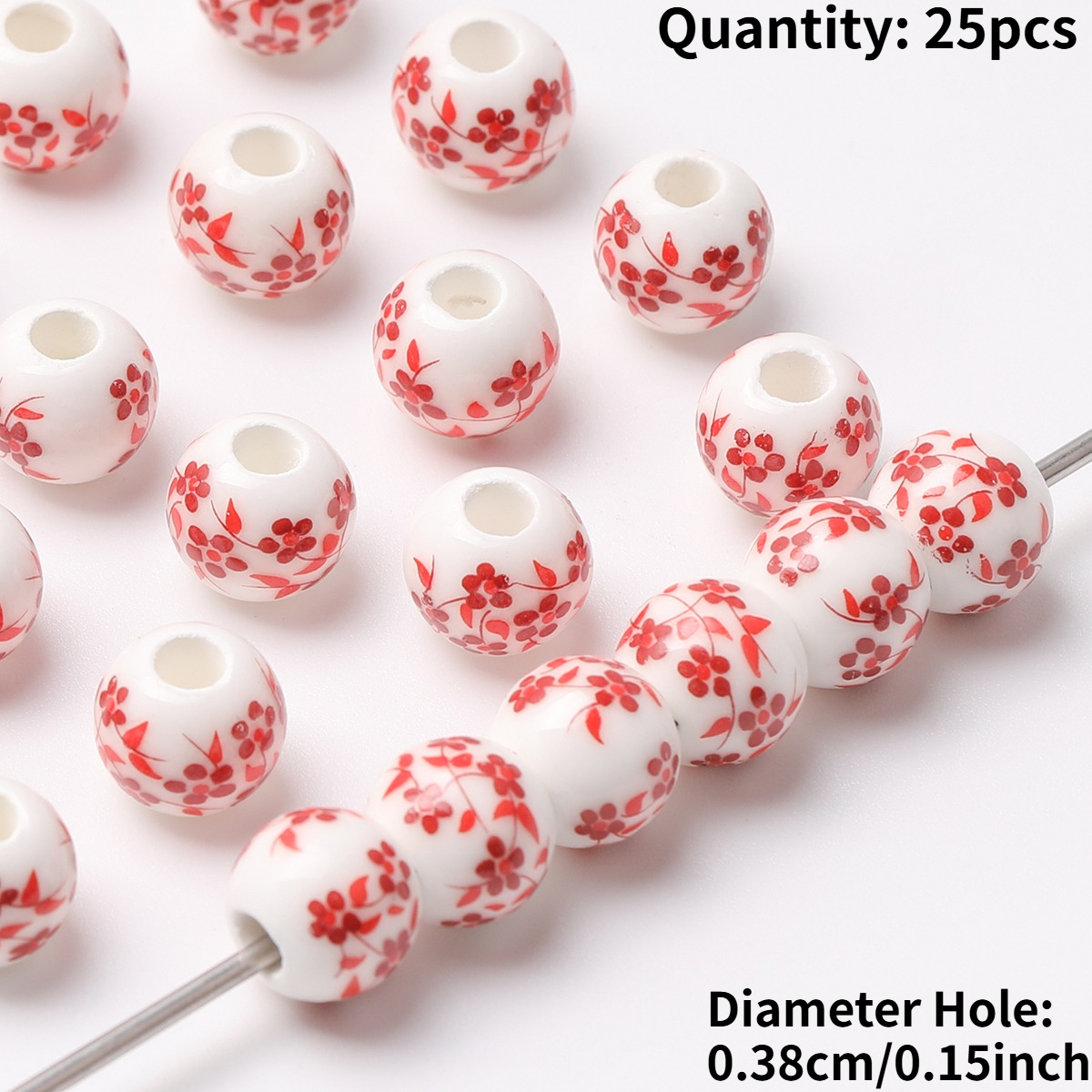 25pcs Vintage Ceramic Beads for DIY Jewelry Making